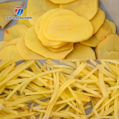 2.25KW Two End Cutter Vegetable Processing Machine Cube Slice Strip Industrial