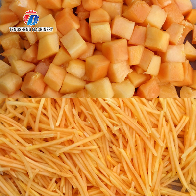 2.25KW Two End Cutter Vegetable Processing Machine Cube Slice Strip Industrial