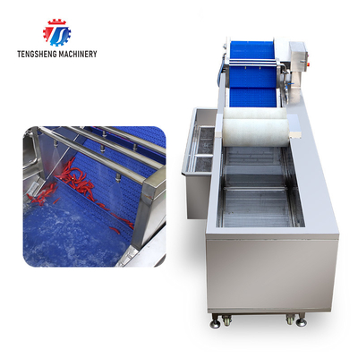 250KG Large vegetable cleaning machine multi-functional stainless steel fruit and vegetable bubble brush cleaning