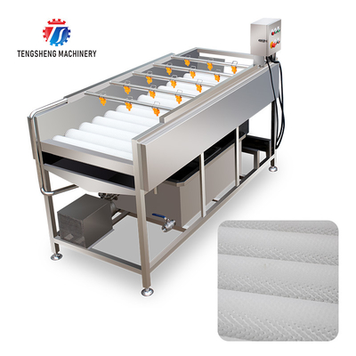 Vegetable Potato Parallel Hair Roller Cleaning Machine 1200kg/h