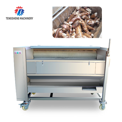 SUS304 1.5KW Potato Washing And Peeling Machine Bulb Root Veg