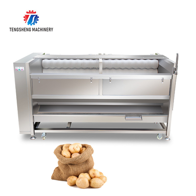 Tengsheng 3KW Potato Washing And Peeling Machine Potato Cleaning Isolation Filters