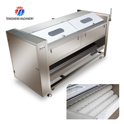 380KG Stainless steel wool roller peeling cleaning machine potato automatic fruit and vegetable peeling