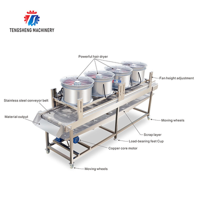 350KG Stainless steel fruit and vegetable processing air drying machine group production line