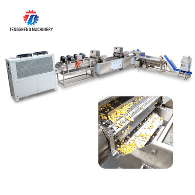 The corn threshing washing blanching production line