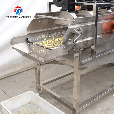The corn threshing washing blanching production line