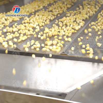 The corn threshing washing blanching production line