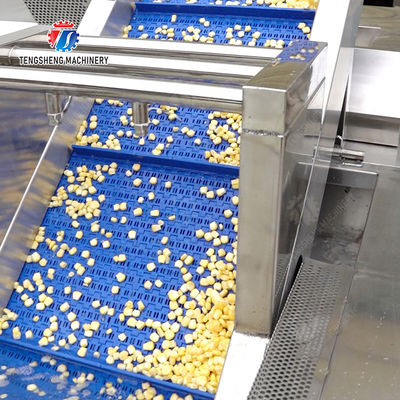 The corn threshing washing blanching production line