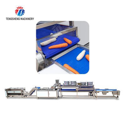 Fruit and vegetable roller bubble washing and air-drying picking line