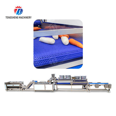 Fruit and vegetable roller bubble washing and air-drying picking line