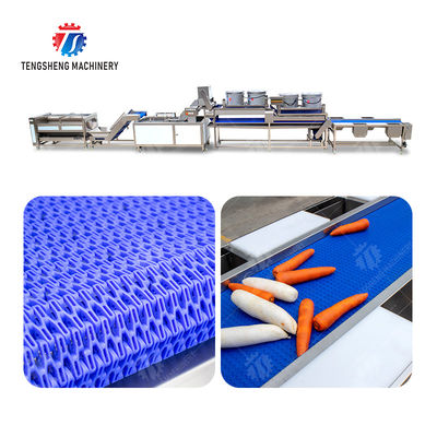 Fruit and vegetable roller bubble washing and air-drying picking line