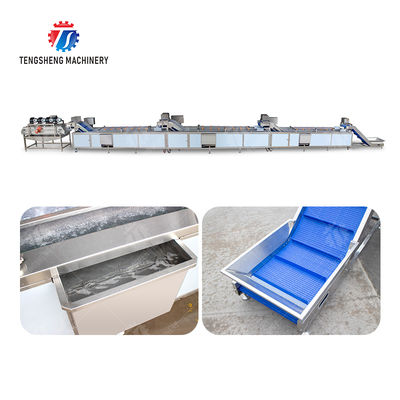 TS-X200 Bubble Vegetable Washing Machine and Silver Fruit And Vegetable Processing Line for Vacuum-packed Potato Strips