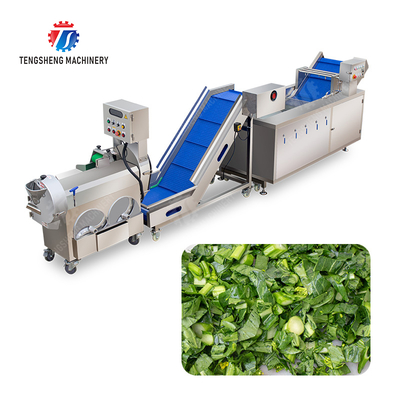 Fruit and vegetable cutting, hoisting and washing production line