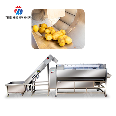 Pre-foaming hoisting roller brush washing production line Fruit Vegetable FOOD processing production Machine