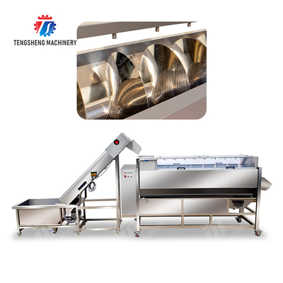 Pre-foaming hoisting roller brush washing production line Fruit Vegetable FOOD processing production Machine