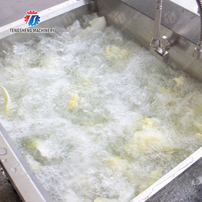 Single cylinder fruit and vegetable washing machine with slag separator Leaves Vegetables Onions Leafy vegetables Cabbage varieties Herbs Fruiting vegetables Wash Washer Washing Cleaning processing