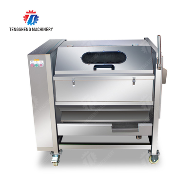 Wash Washer Washing Cleaning processing production Destoning Supplying soybeans  Potato Carrot Taro Sweet potato Yam Saiko persimmon Sealed cover brush peeling machine