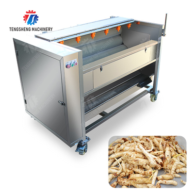 Fruit Vegetable Potatoes and round tuber crops Carrots and longitudinal root vegetables Ginger Potato Carrot Taro Sweet potato Yam Saiko persimmon Roller brush washing and peeling machine with spray