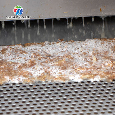 1.5 Tons / Hour Fruit And Vegetable Processing Line Root Brush Washing
