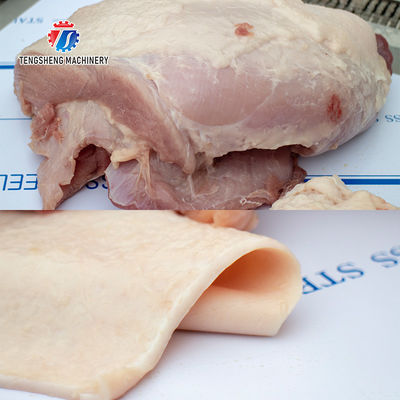 0.75KW Pork skinning machine thickness adjustable meat joint factory pork skinning machine
