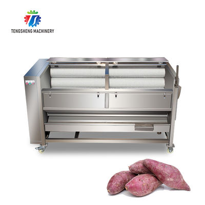 1500KG/H Hair stick cleaning and peeling machine Fruit and vegetable washing machine sweet potato peeling and washing ma