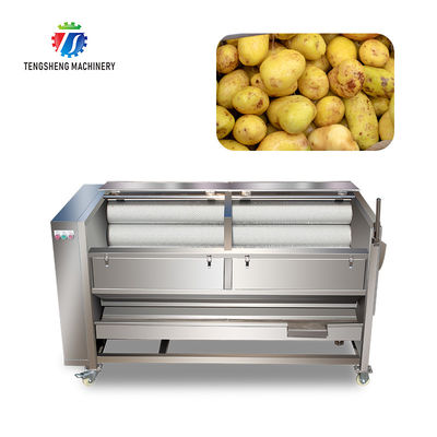 1500mm Brush Roller Potato Washing And Peeling Machine