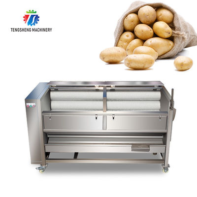 1500KG/H Sweet potato cleaning and peeling machine manufacturers supply brush peeling cleaning machine