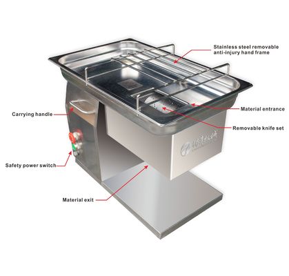 0.55kw Vertical Stainless Steel Meat Processing Machine Fresh Pork Dicer
