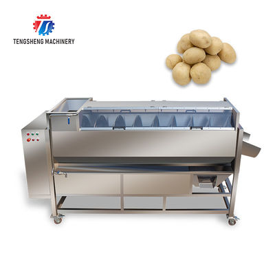 580KG Fruit and vegetable cleaning equipment continuous cleaning machine root potato sweet potato peeling machine