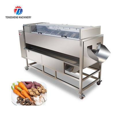 4.55KW 3500KG/H Spiral Shaft Potato Peeling Machine For Cleaning