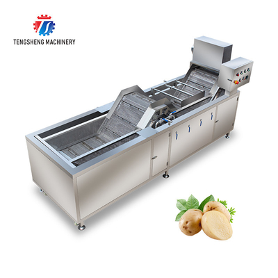 380V 3.5KW Stainless steel blanching machine bubble cleaning blanching equipment water bath spray equipment