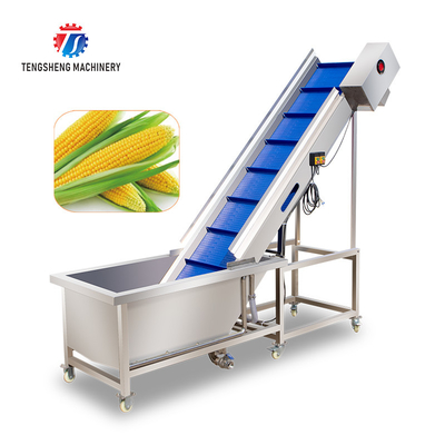 Lifting and conveying of fruit and vegetable pre-foaming materials for supporting equipment of operation line