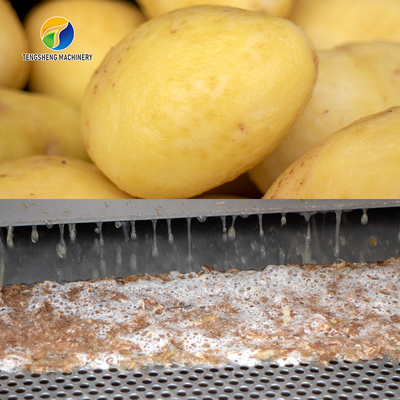 Carrot Brush Commercial Electric Potato Peeler , Sweet Potato Scraper Machine