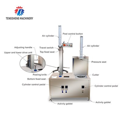 0.75KW 380V Cantaloupe and watermelon peel and petal multi - function peeling and petal machine