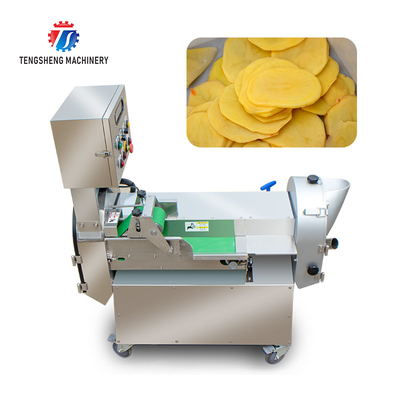 Potato Taro Slivers Segments Fruit Cutting Machine , Waterproof Motor Leaf Vegetable Cutter