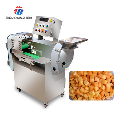 2.25kw 1000kg/h Large double - head multi-function vegetable cutter cutting leaves and fruits slices