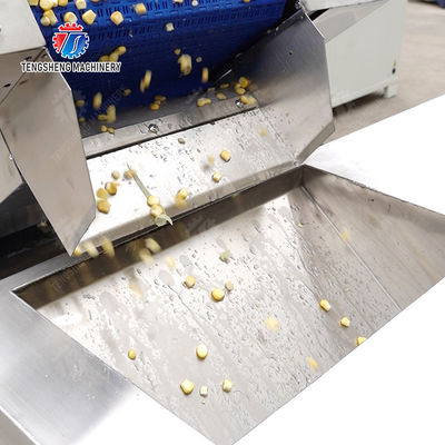 The corn threshing washing blanching production line