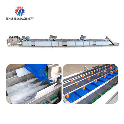 TS-X200 Bubble Vegetable Washing Machine and Silver Fruit And Vegetable Processing Line for Vacuum-packed Potato Strips