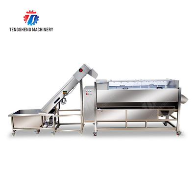 Pre-foaming hoisting roller brush washing production line Fruit Vegetable FOOD processing production Machine