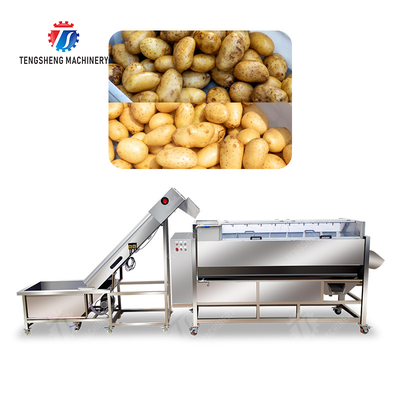 Pre-foaming hoisting roller brush washing production line Fruit Vegetable FOOD processing production Machine