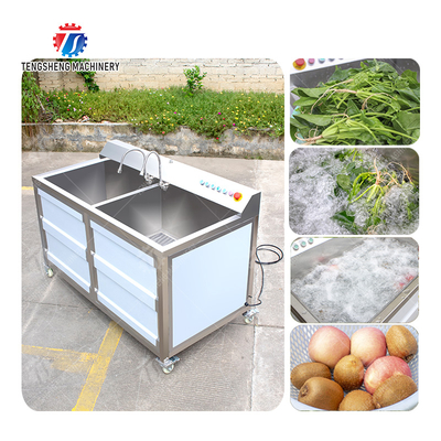 Fruit Orange Leaves Vegetables sward beans  Herbs Fruiting vegetables Wash Washer Washing Cleaning processing production Double cylinder fruit and vegetable washing machine
