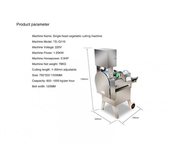 Celeriac Cauliflower Vegetable Slicer Cutter Machine , Collard Green