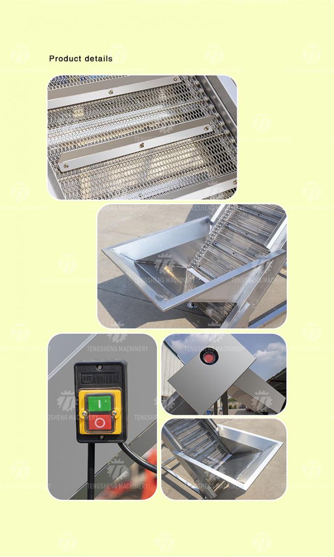 380V Belt Feeder Belt Hoist Food Conveyor Stainless Steel